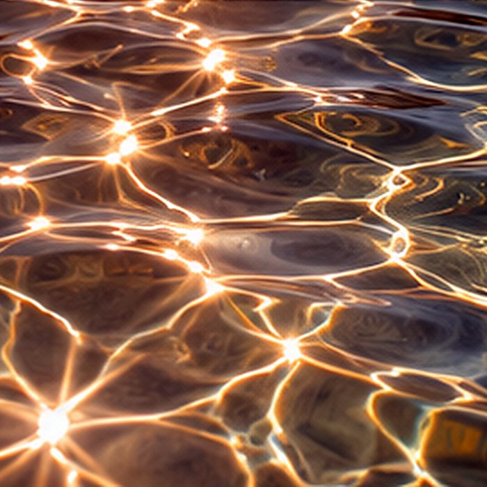 Reflets de lumière sur l'eau